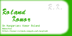 roland komor business card